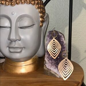 Gold Geometric Metal Earrings